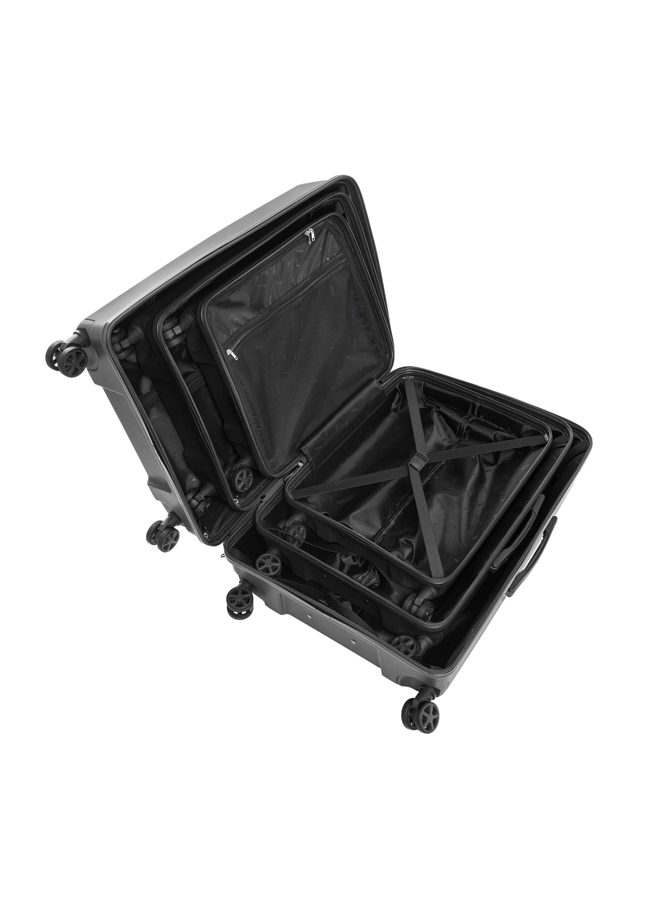 Komplet walizek na kółkach 19"/24"/28" WALPP-0026-99(W26), widok produktu w środku na białym tle.
