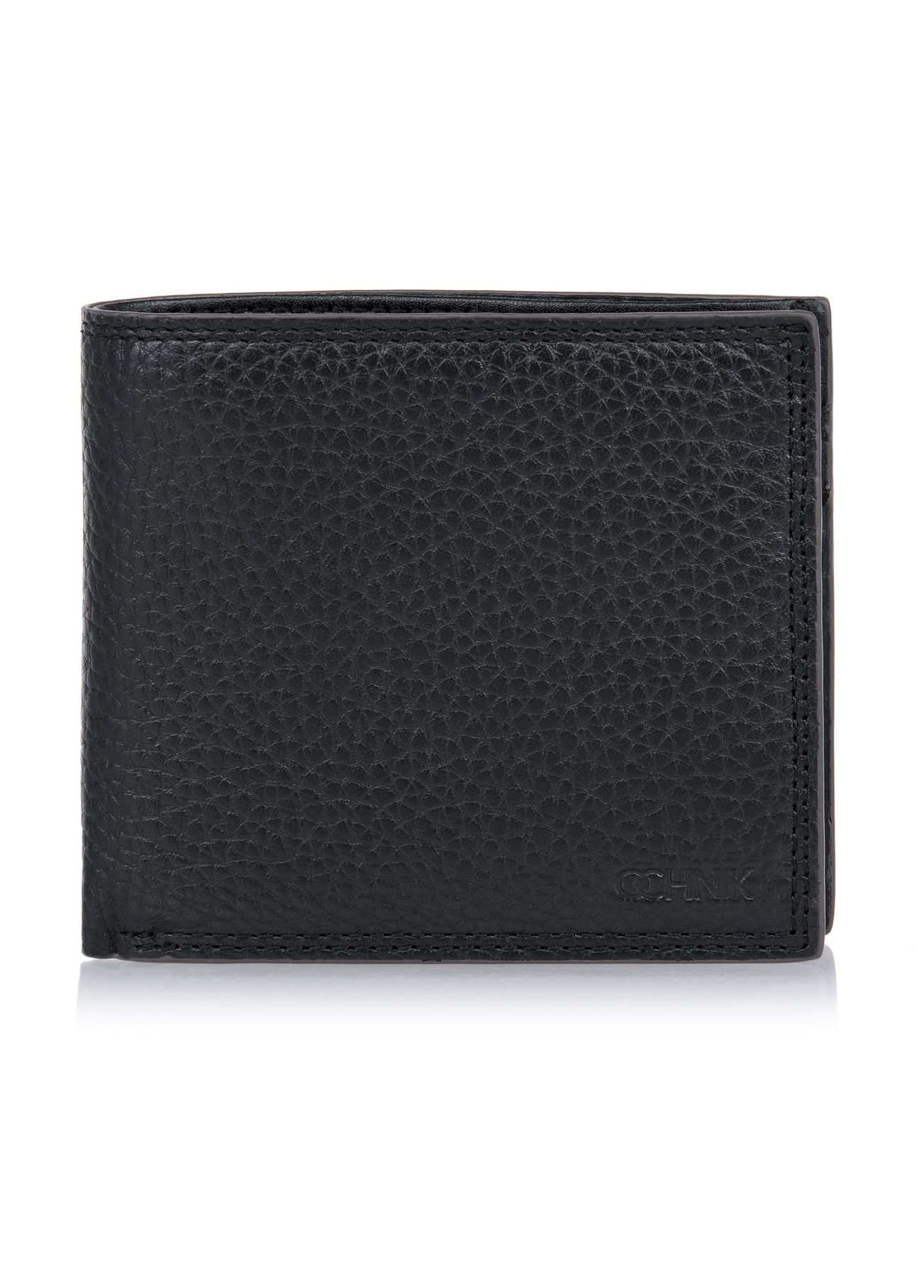 Niezapinany czarny skórzany portfel męski z RFID PORMS-006RFID-99(W24)-01
