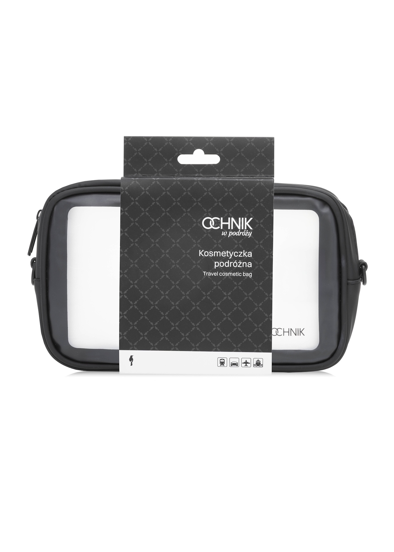 Kosmetyczka podróżna AW-018-0002-99(W25), widok produktu w opakowaniu na białym tle.