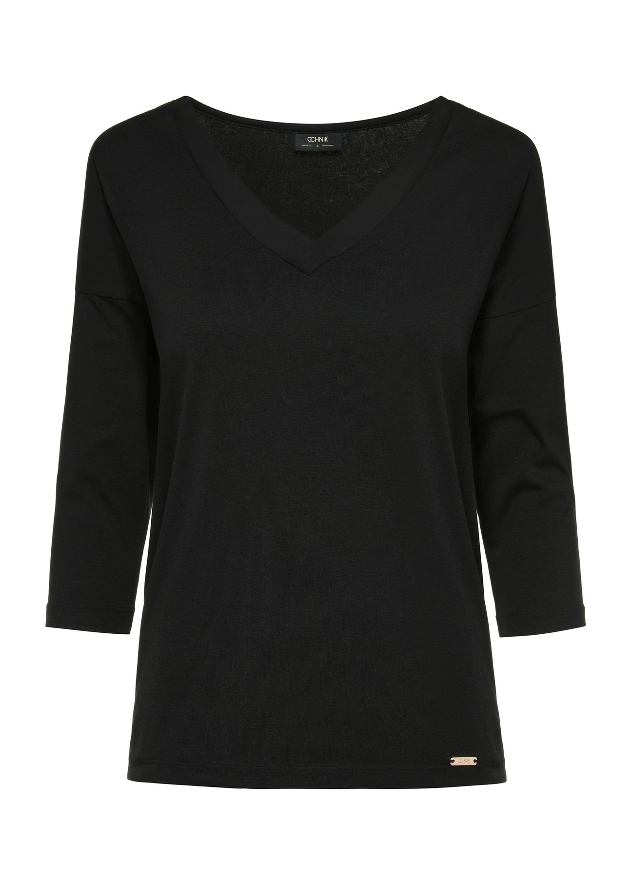 Czarna bluzka damska BLUDT-0156-99(W25)-04