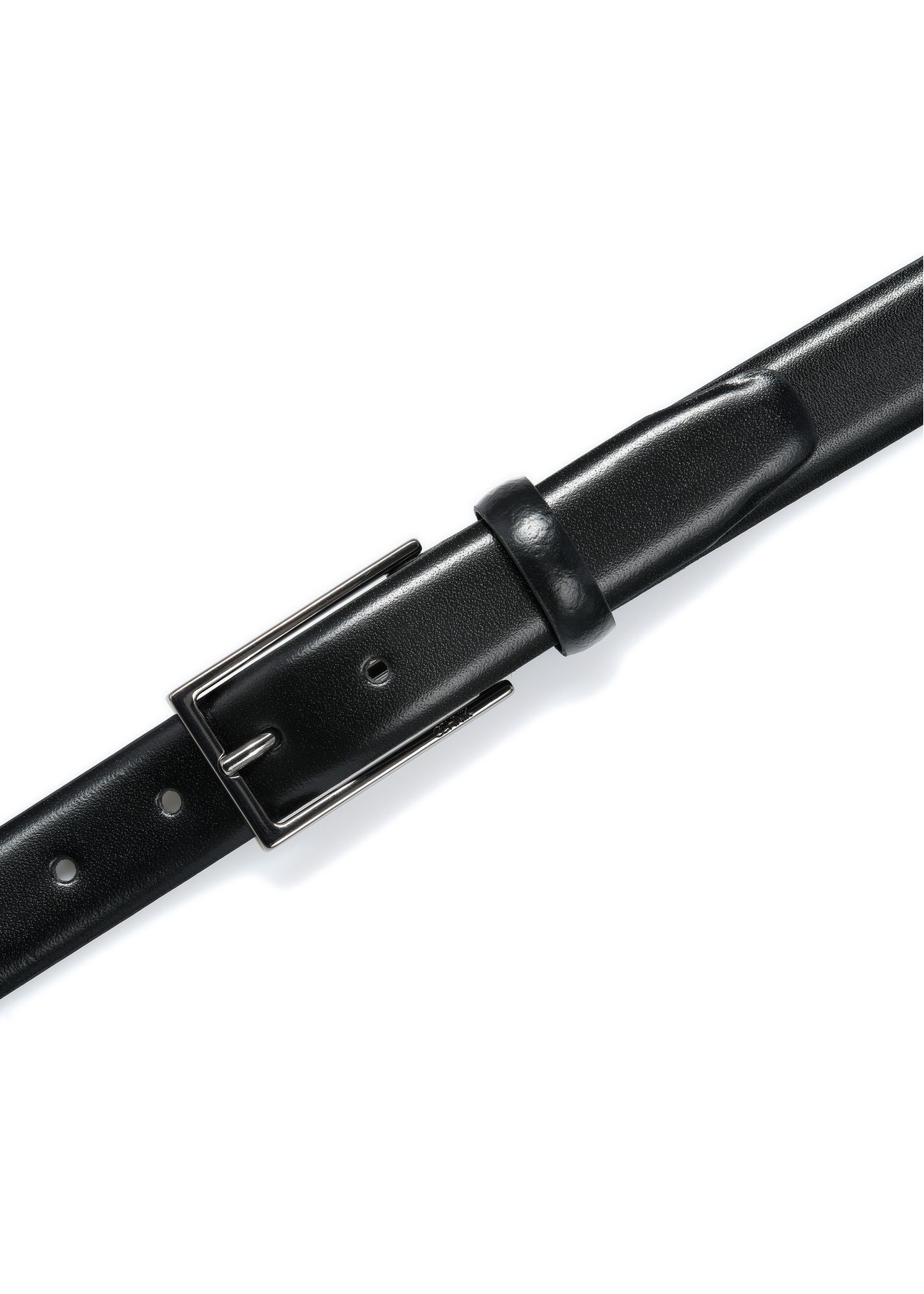 Czarny skórzany pasek męski PASMS-0256-99(Z24)-04