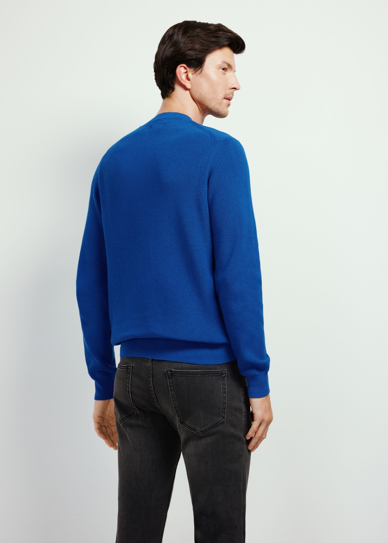 Niebieski sweter męski SWEMT-0156-61(Z24)-04
