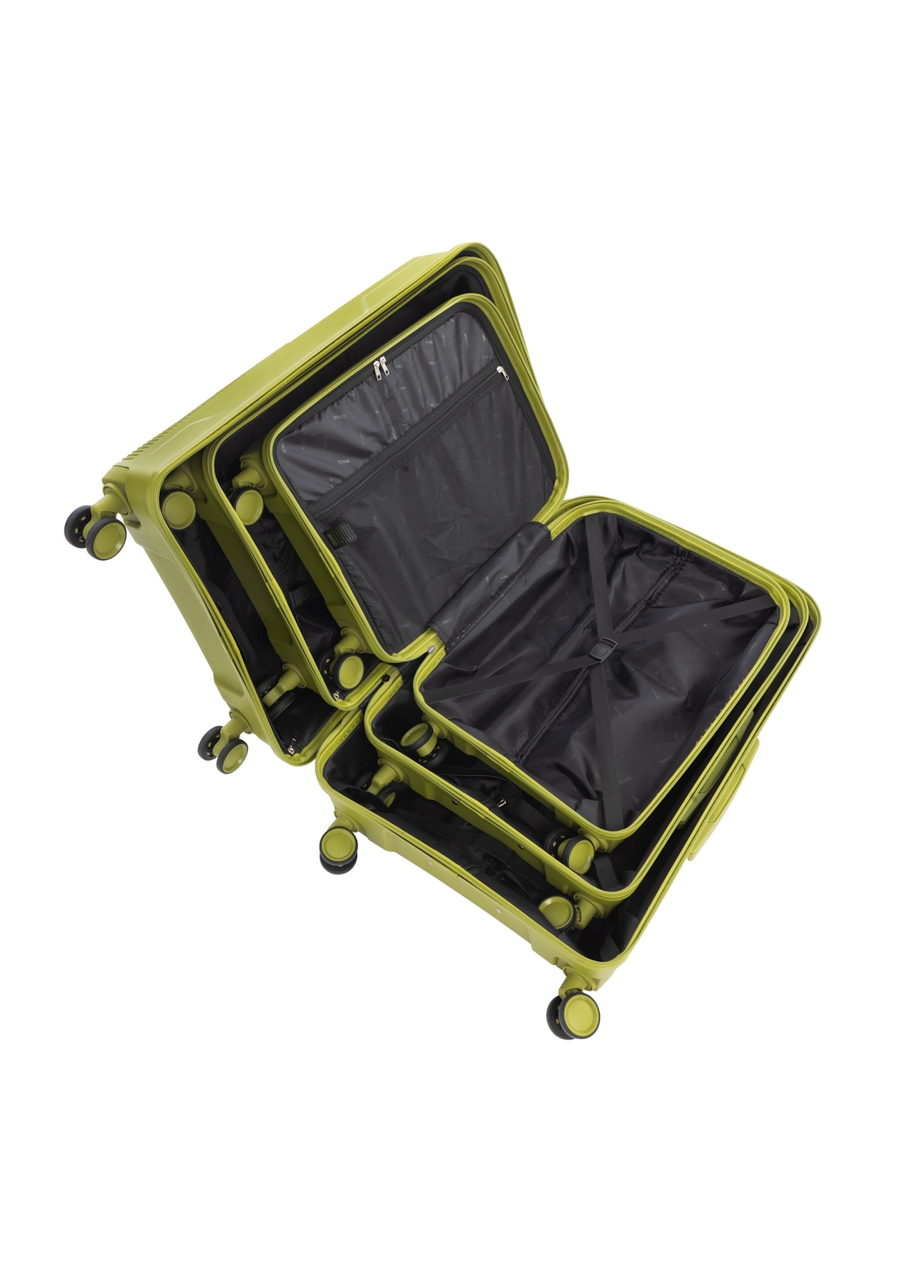 Komplet walizek na kółkach 19"/24"/28" WALPP-0028-8G(W26), widok produktu w środku na białym tle.