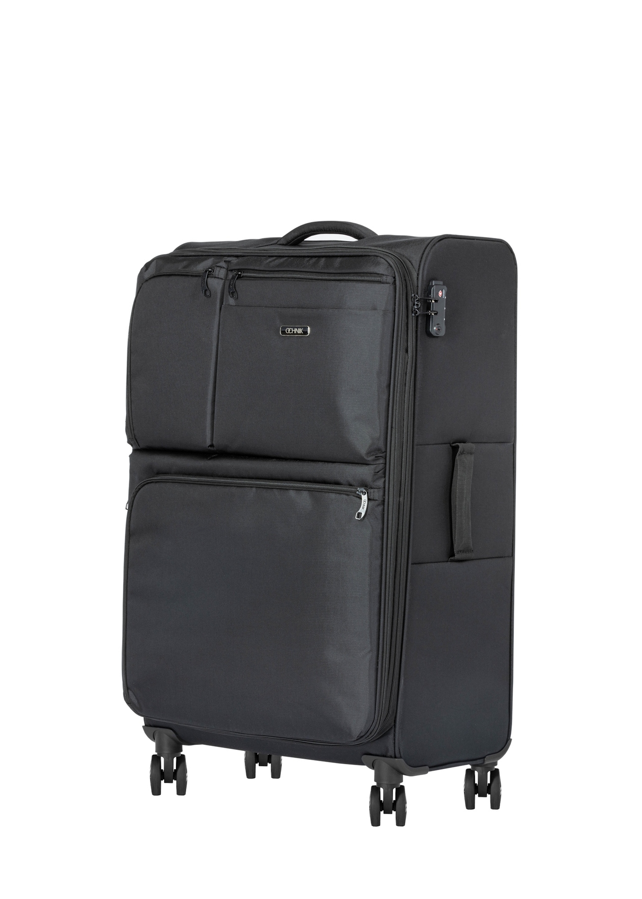 Komplet walizek na kółkach 19"/24"/28" WALNY-0048-99(W26), widok produktu skosem na białym tle.