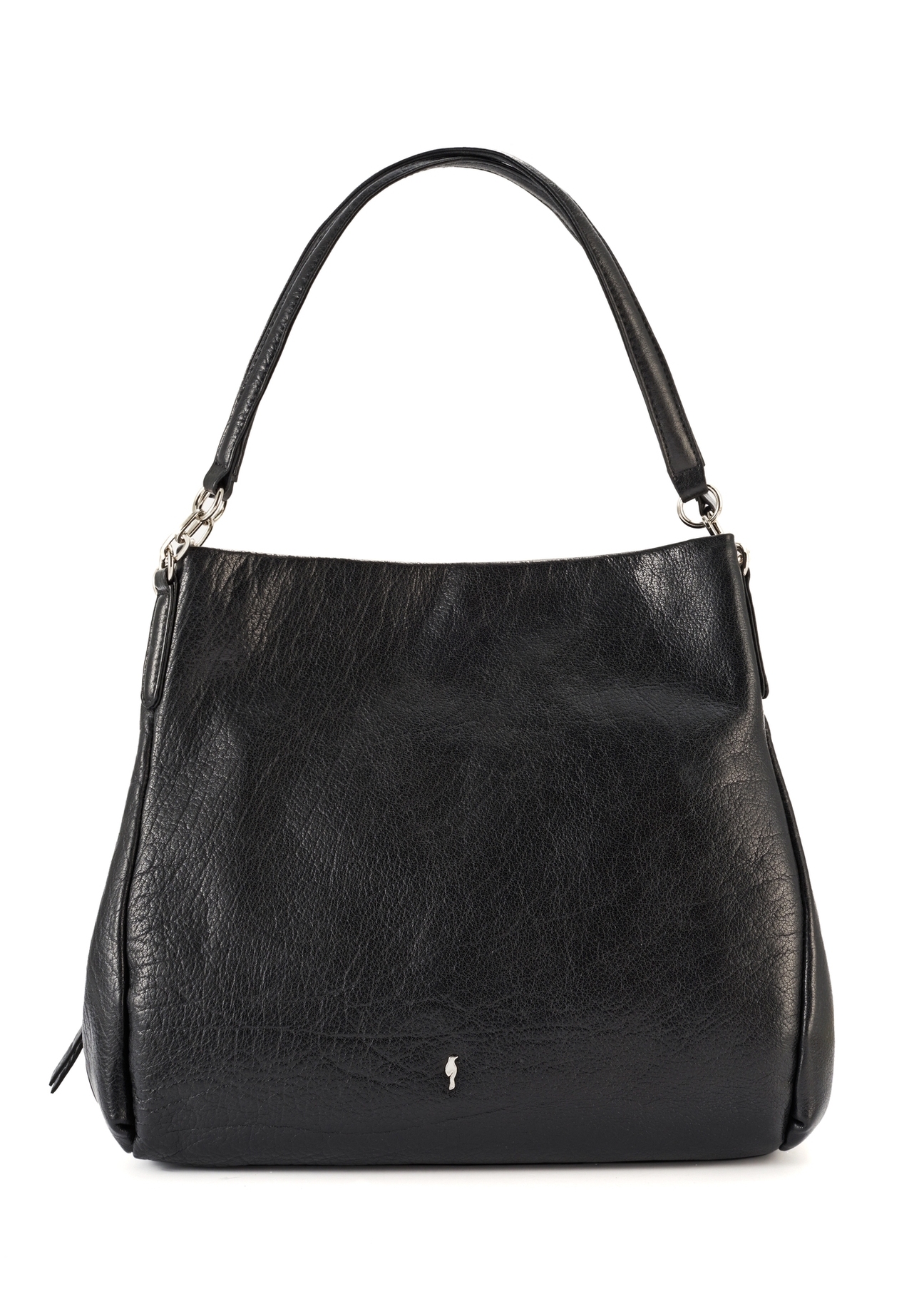 Czarna skórzana damska torebka shopper TORES-0636D-99(W26)