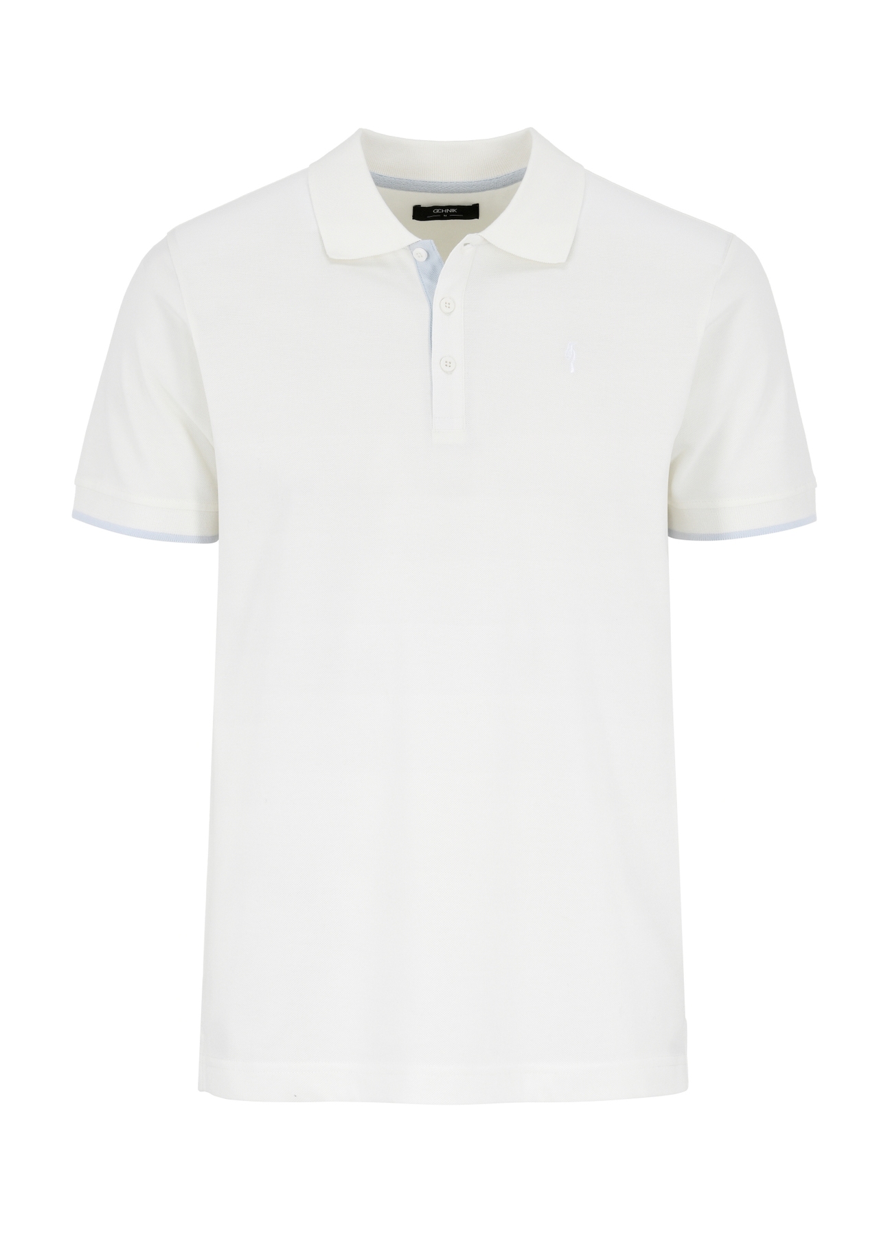 Biała koszulka polo męska POLMT-0045A-12(W24)-03