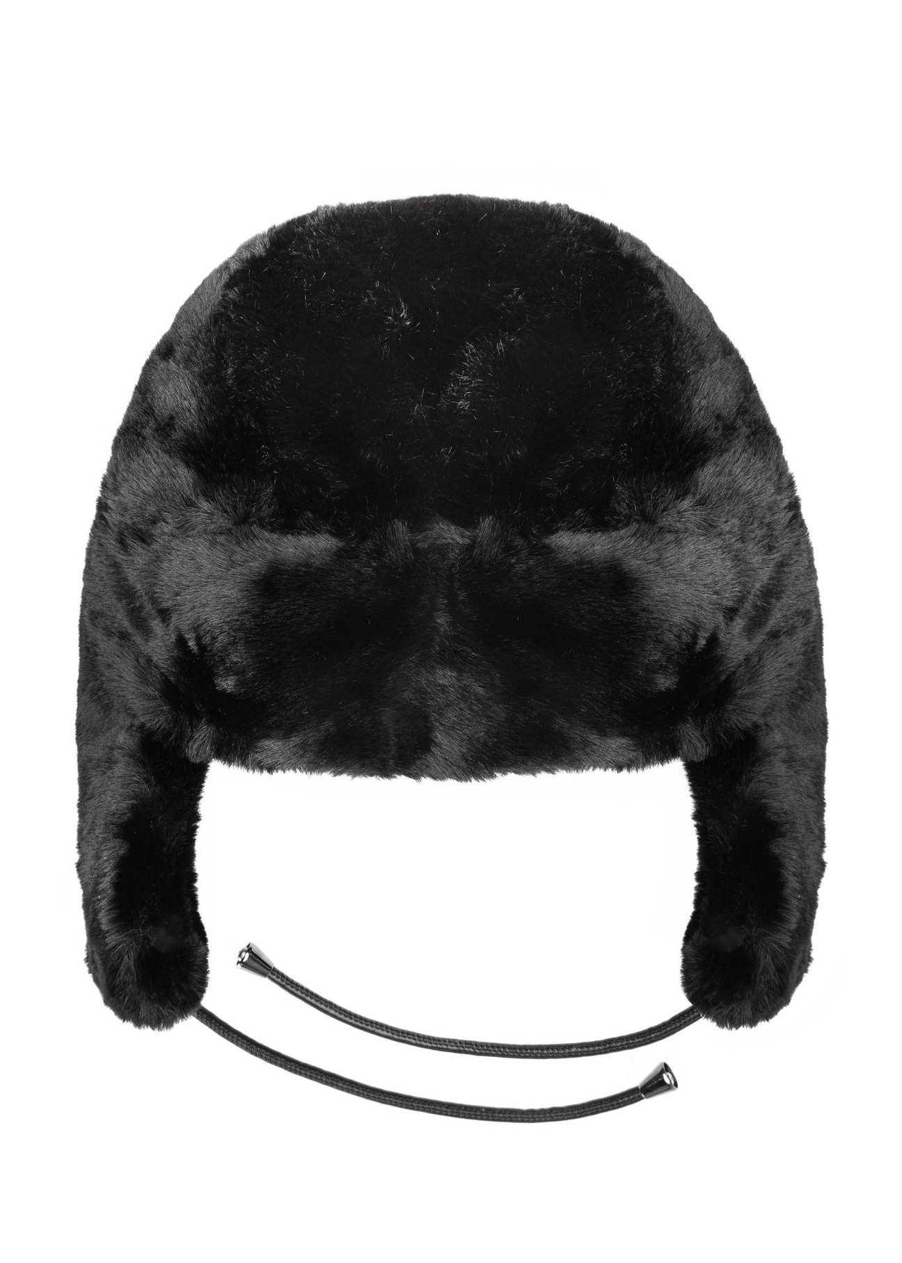 Czarna czapka uszatka damska CZADF-0042-99(Z24)-03