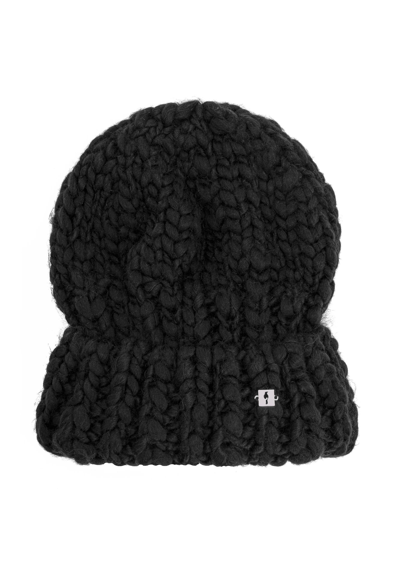 Czarna zimowa czapka damska CZADT-0182-99(Z24)