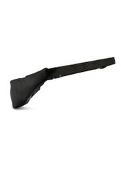 Czarna skórzana nerka męska TORMS-0497-99(W26) - widok produktu z boku, na białym tle.