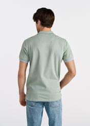 Miętowa koszulka polo męska z bawełny POLMT-0045B-50(W25)-04
