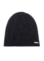 Klasyczna czarna czapka zimowa męska CZAMT-0046A-99(Z25)