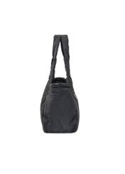 Czarna torebka shopper damska TOREN-0336-99(W26), widok produktu z boku na białym tle.