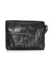 Czarny mały skórzany portfel damski croco PORES-0919-97(Z24)-04