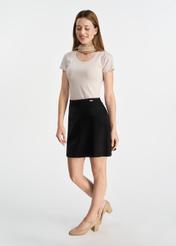 Czarna satynowa spódnica mini SPCDT-0104-99(W25)-03