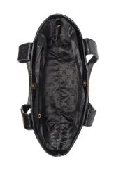 Czarna skórzana torebka shopper croco TORES-1119-99(W25)-05