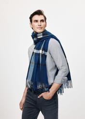 Szalik męski zimowy w kratę SZAMT-0078-69(Z25)