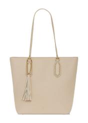 Kremowa damska torebka shopper TOREC-0905A-12(W25)-01