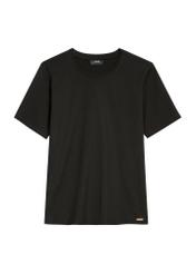 Czarny T-shirt damski TSHDT-0143-99(Z25), widok produktu z przodu na białym tle.