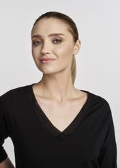 Czarna bluzka damska BLUDT-0156-99(W25)-01