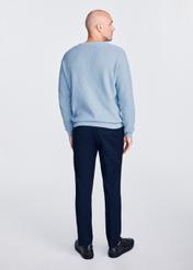 Błękitny bawełniany sweter męski SWEMT-0163-60(W25)-03