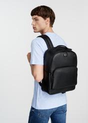 Czarny skórzany plecak męski PLCMS-0018R-99(W25)