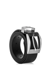 Czarny skórzany pasek męski PASMS-0127B-99(Z25)