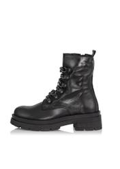 Czarne skórzane botki damskie BUTYD-0934A-99(Z24)