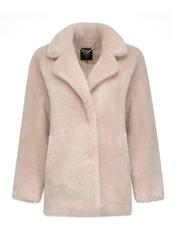 Wełniane futerko damskie oversize FUTDW-0015-81(Z22)-06