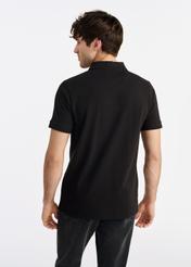 Czarna koszulka polo męska POLMT-0078-99(W25)-03