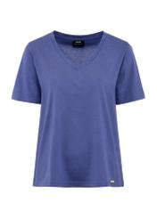 Niebieski t-shirt damski basic TSHDT-0120-61(W25)