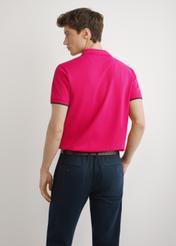 Fuksjowa koszulka polo z bawełny POLMT-0045B-5E(W26)