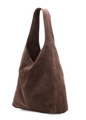 Brązowa zamszowa shopperka damska TORES-1177-1I(W26)