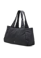 Czarna torebka shopper damska TOREN-0336-99(W26), widok produktu skosem na białym tle.