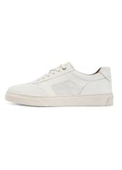 Skórzane sneakersy męskie w kolorze białym BUTYM-0484-0B(W26), widok produktu od boku na białym tle.-02