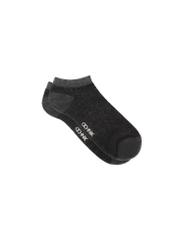 Szare skarpety męskie w paski SKAMT-0200-9B(W26), widok produktu od boku na białym tle.