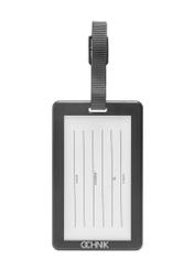 Identyfikator do bagażu AW-012-0006-98(W25), widok produktu z tyłu na białym tle.
