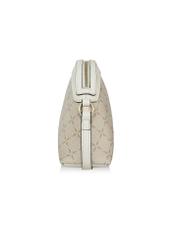 Beżowa listonoszka półokrągła z monogramem TOREC-1025-81(W25)-03