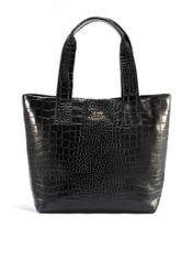 Czarna skórzana torebka shopper croco TORES-1119-99(W25)-01