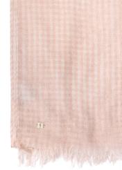 Szalik w różowo-białą kratkę SZADT-0199-34(W25)