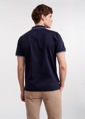Granatowa koszulka polo męska POLMT-0073-69(W25)-03