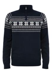 Granatowy sweter męski ze stójką SWEMT-0133-68(Z24)-04