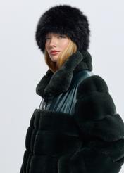 Czarna czapka damska CZADF-0046-99(Z25)