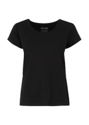 Czarny T-shirt damski basic TSHDT-0111-99(KS)-02