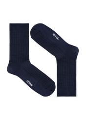 Długie granatowe skarpety męskie SKAMT-0178-69(Z24)-01