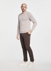 Beżowy sweter męski bawełniany SWEMT-0147-81(Z24)-04