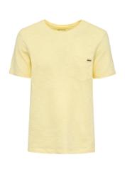 Żółty bawełniany t-shirt męski TSHMT-0121-21(W25), widok produktu przodem na białym tle.