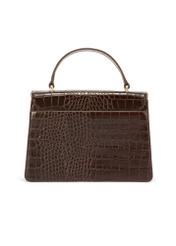 Brązowa skórzana torebka damska croco TORES-1118-90(W25)-04