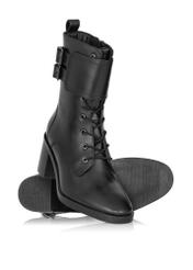 Czarne skórzane botki damskie BUTYD-1028-99(Z23)-04