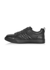 Czarne skórzane sneakersy męskie BUTYM-0465-99(Z25)