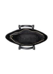 Czarna torebka damska shopper TOREC-1204-99(W26), widok produktu w środku na białym tle.